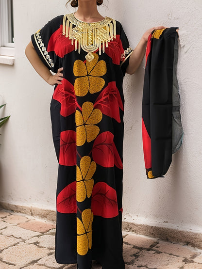 Women's Floral Evening Dress - Event Style – view 4