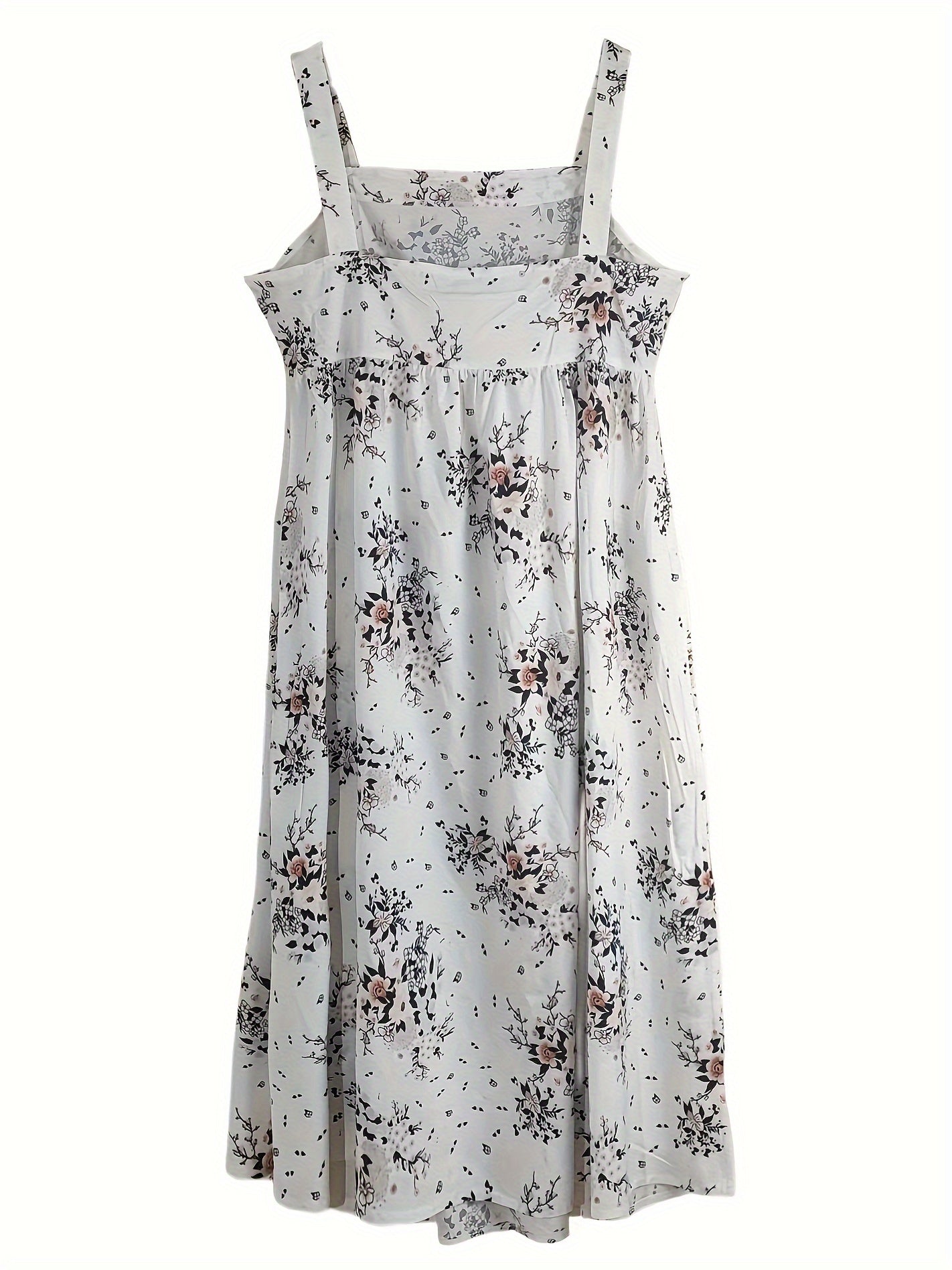 Women's Floral Maxi Casual Dress - Sleeveless detail view