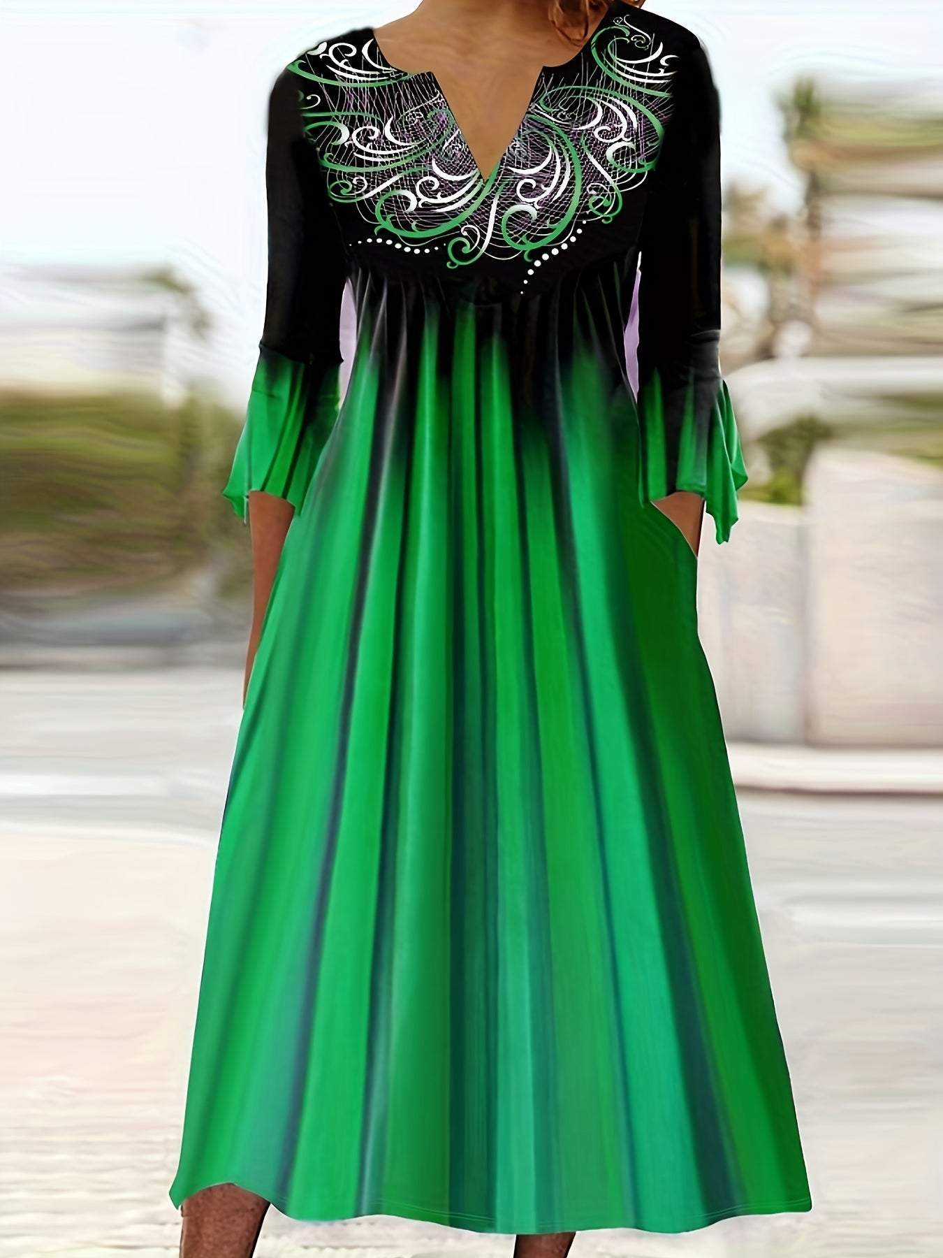 Women's Floral Midi Casual Dress – main product image