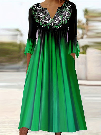 Women's Floral Midi Casual Dress – main product image