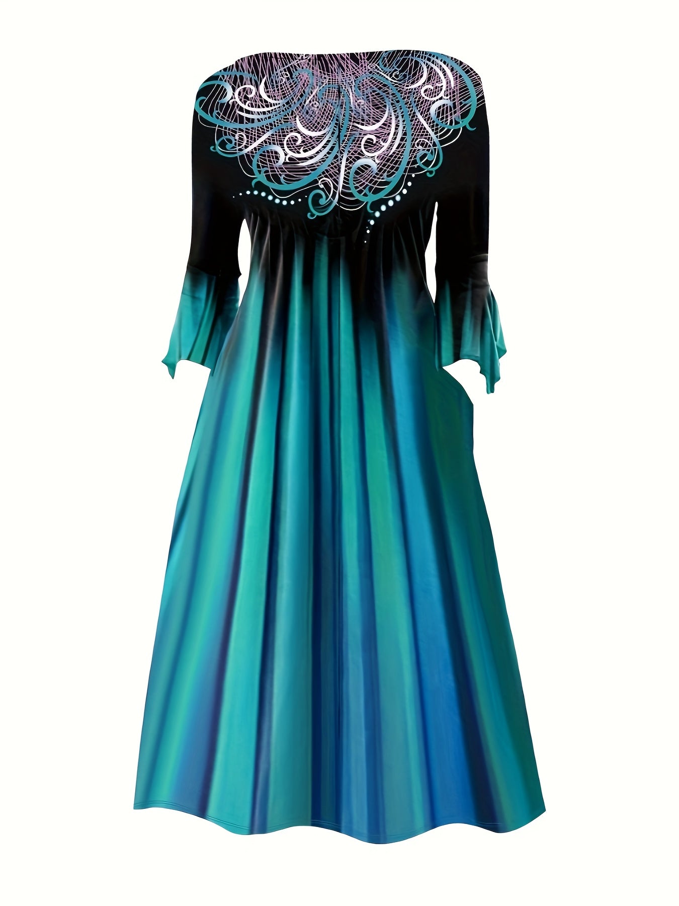 Women's Floral Midi Casual Dress detail view