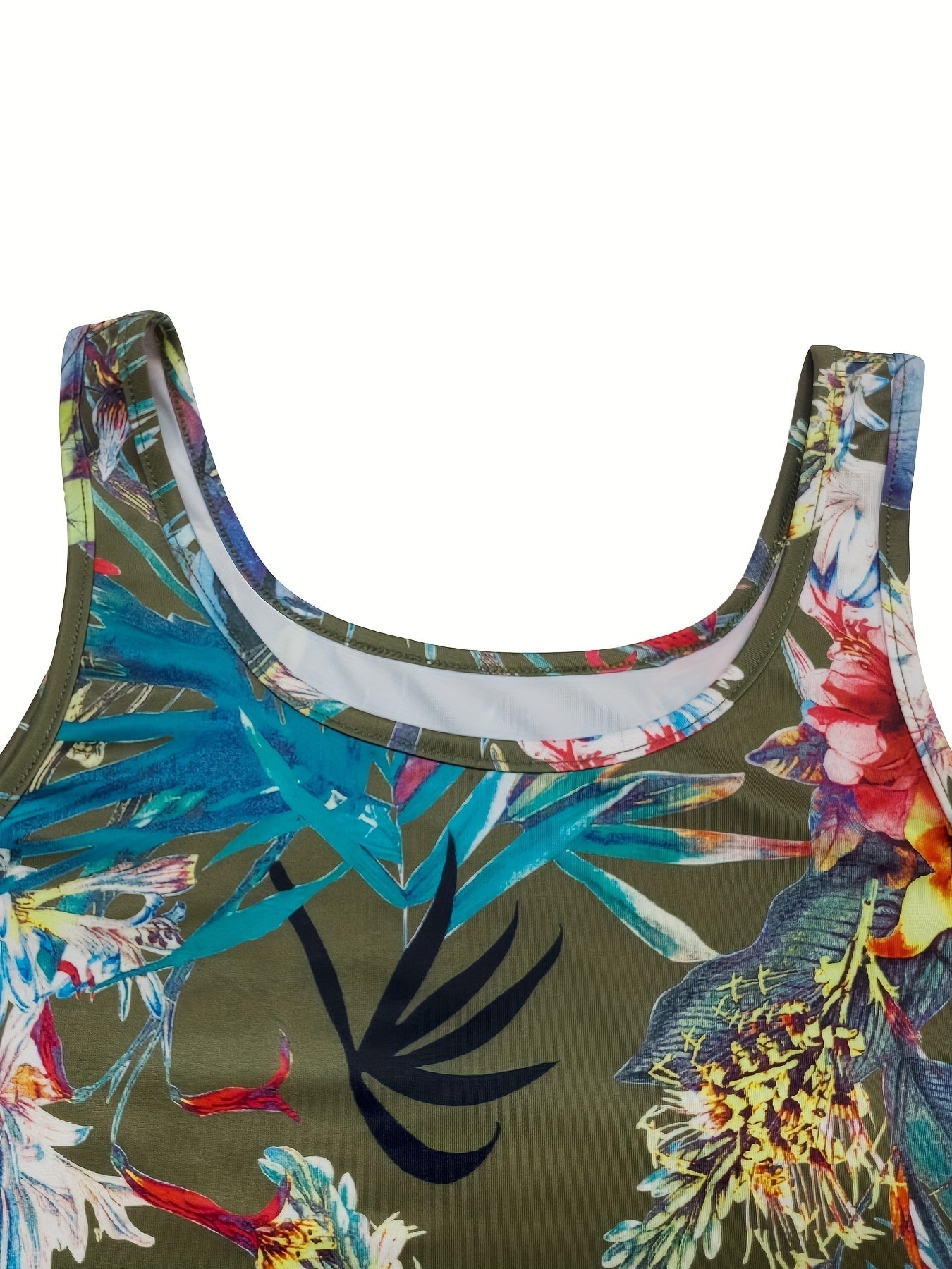 Women's Floral Midi Casual Dress - Sleeveless detail view