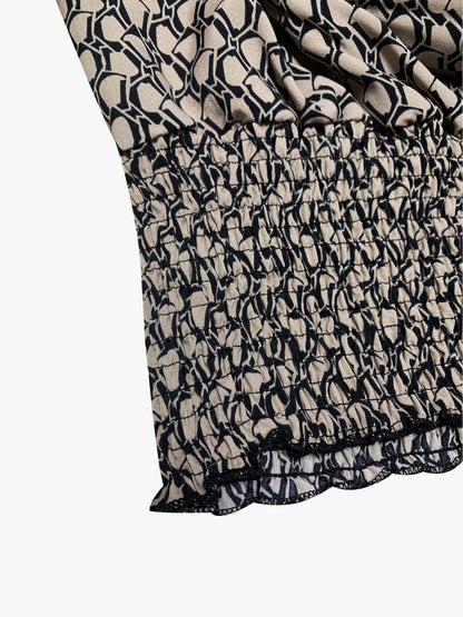 Women's Floral Print Blouse - Crew Neck Short Sleeve – Sizes S–XXL detail view