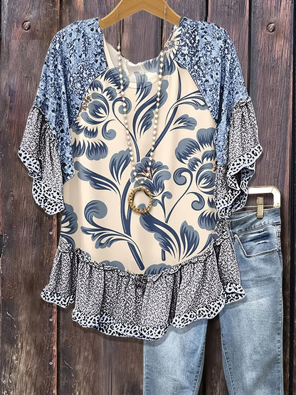 Women's Floral Print Blouse - Floral Print – view 4