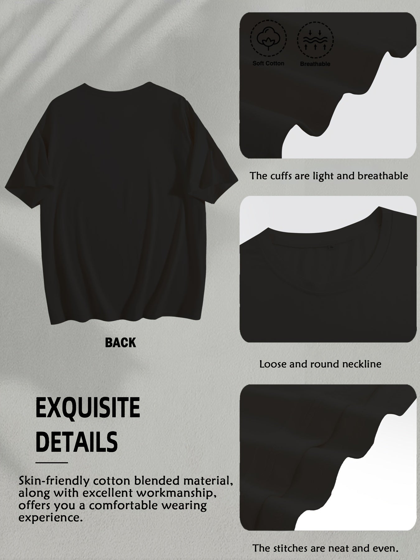 Women's Floral Print T-Shirt - Classic Neck Short Sleeve detail view