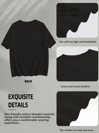 Women's Floral Print T-Shirt - Classic Neck Short Sleeve detail view