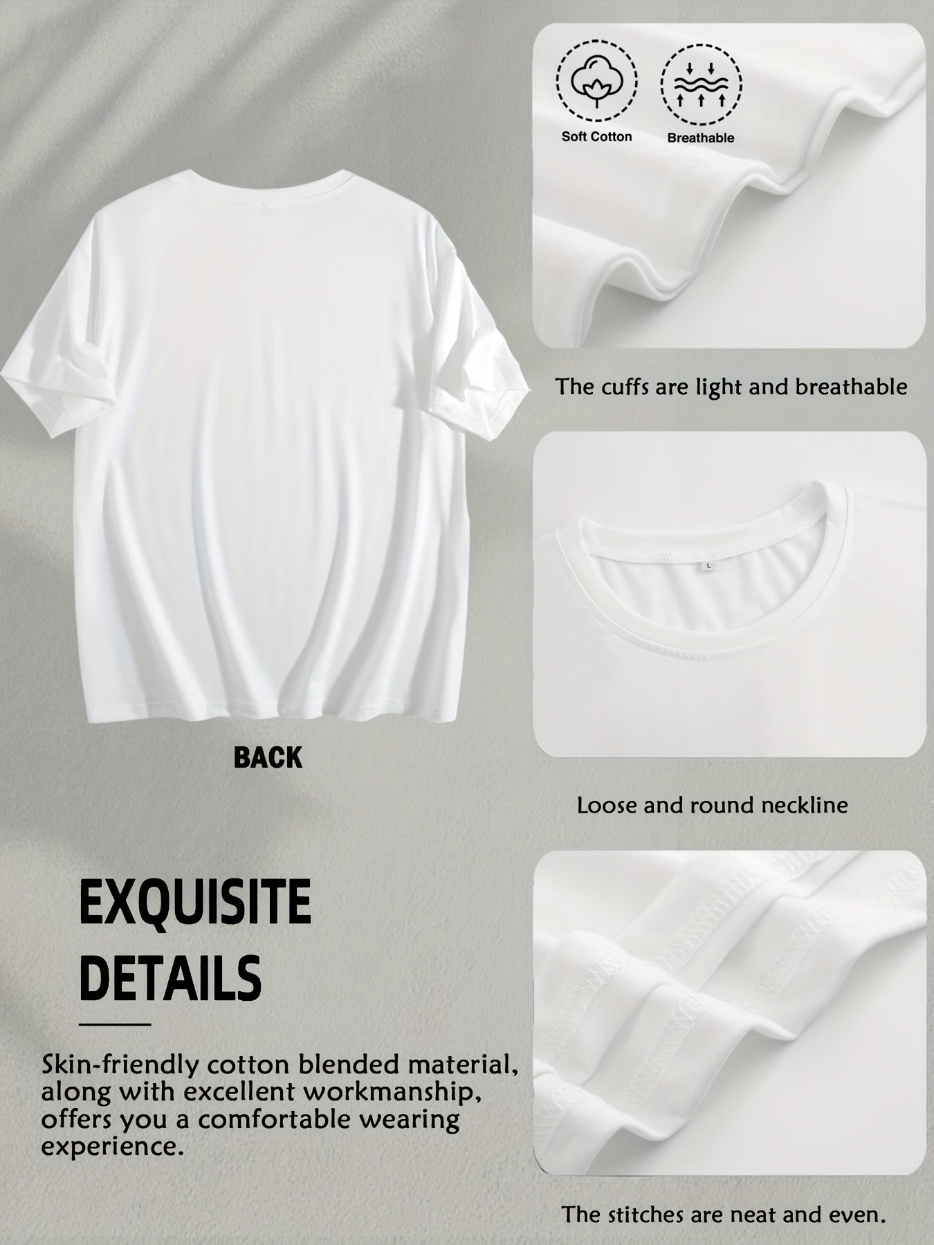 Women's Floral Print T-Shirt - Classic Neck Short Sleeve detail view