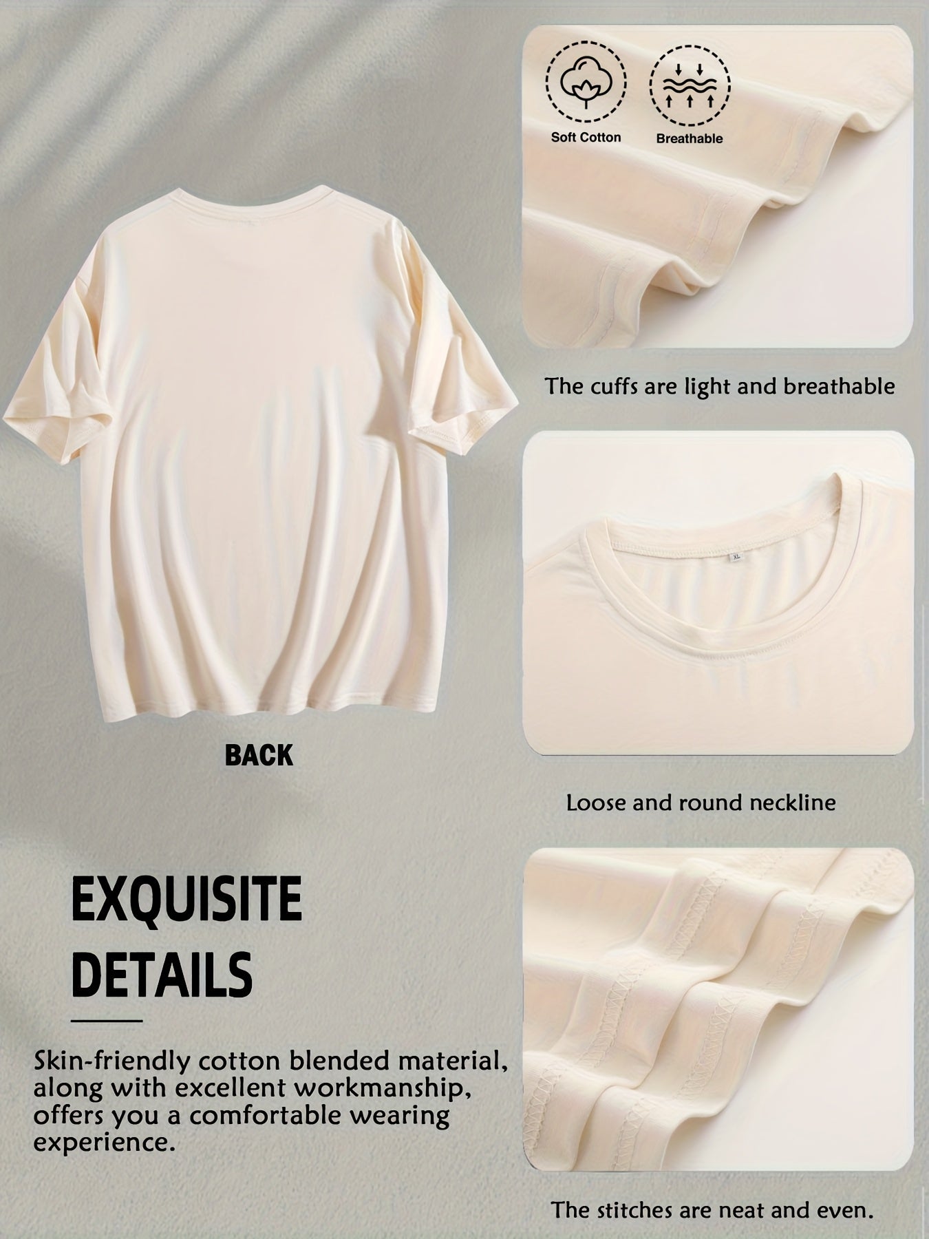 Women's Floral Print T-Shirt - Classic Neck Short Sleeve detail view