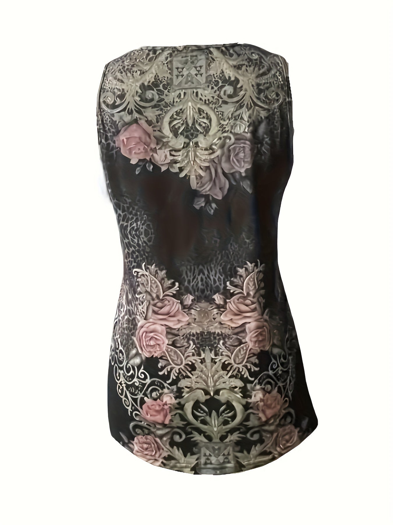 Women's Floral Tank Top - Sleeveless detail view