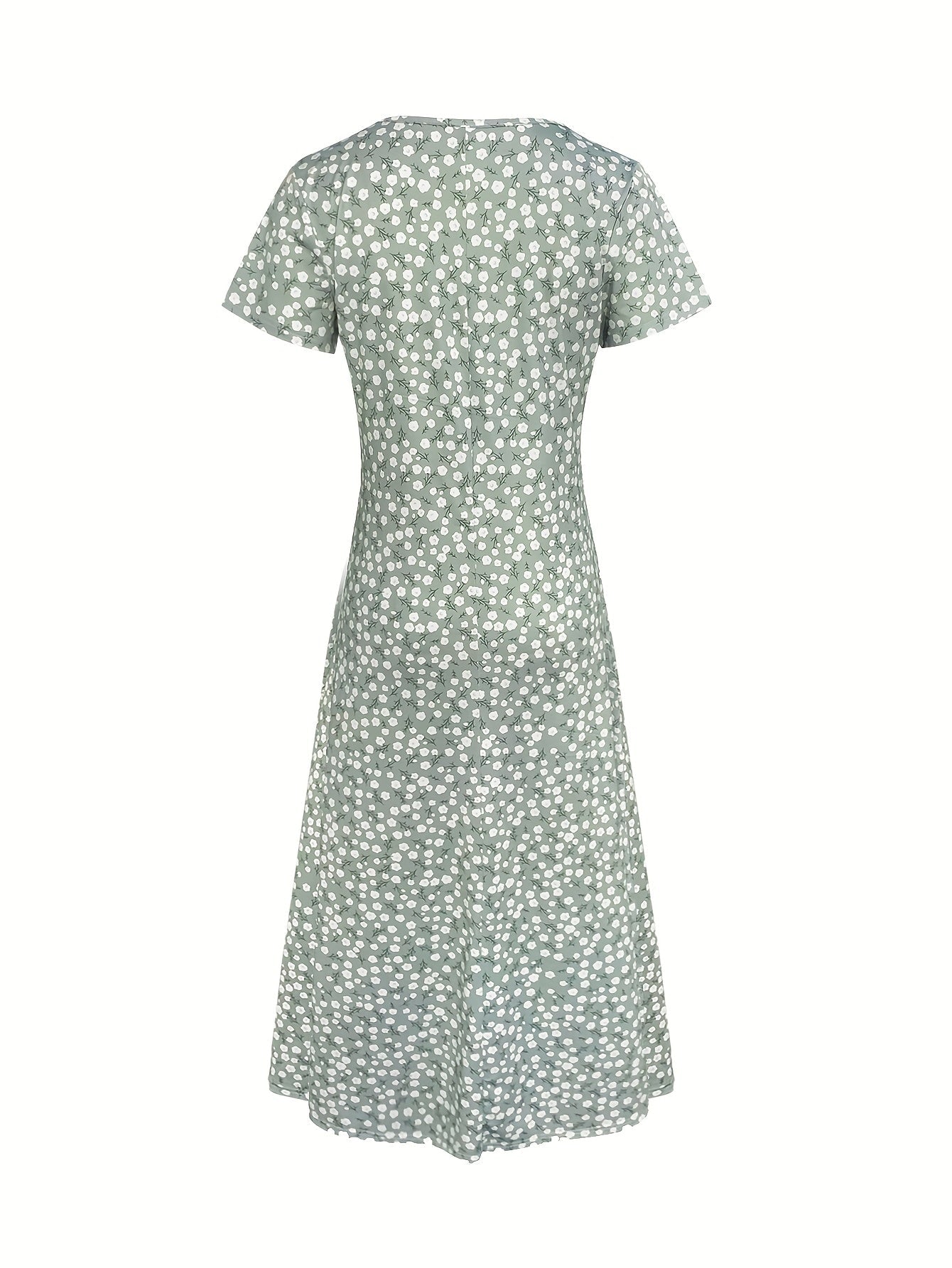 Women's Floral V-Neck Maxi Casual Dress detail view