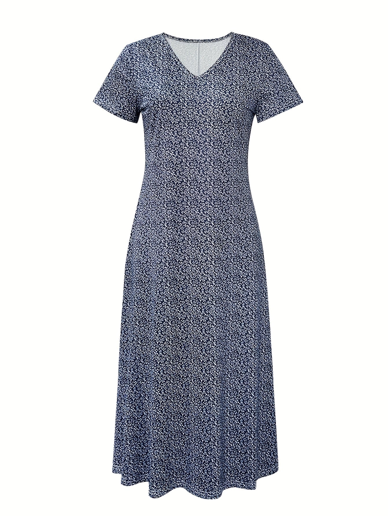 Women's Floral V-Neck Maxi Vacation Dress detail view