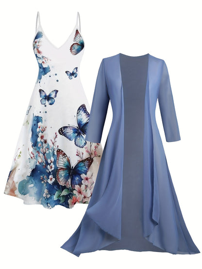 Women's Floral V-Neck Maxi Vacation Dress - Sleeveless detail view