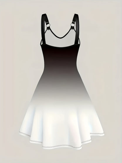 Women's Floral V-Neck Midi Casual Dress - Sleeveless detail view