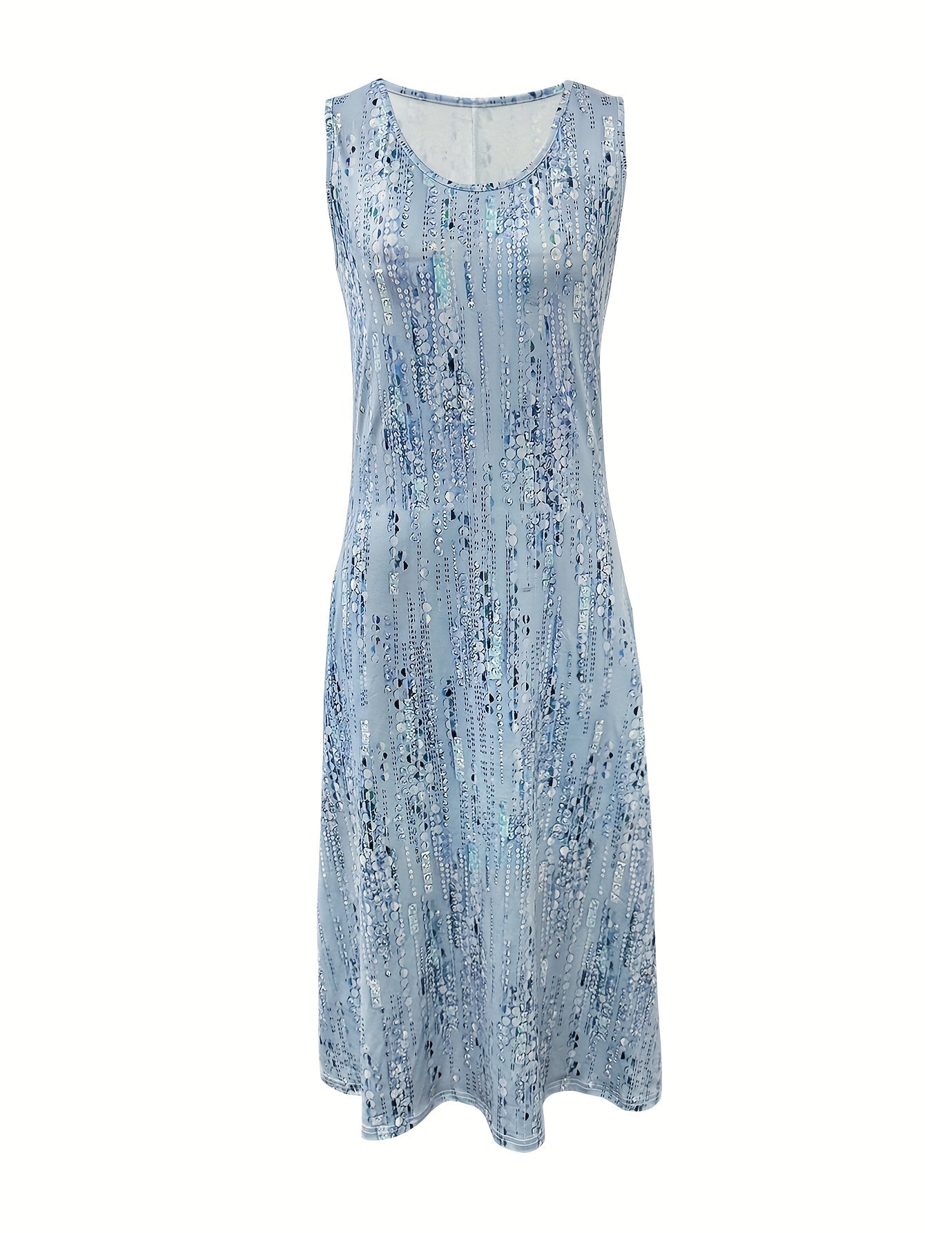 Women's Floral Vest Dress – Sleeveless Beach Style detail view