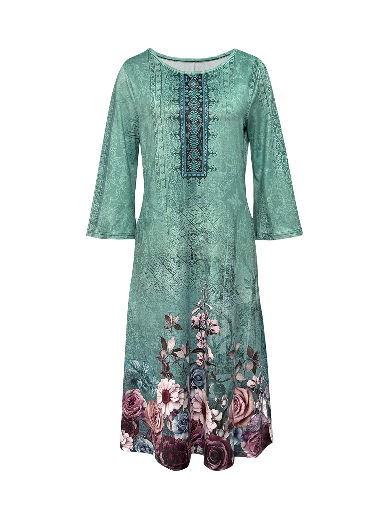 Women's Floral Vest Dress – Sleeveless Beach Style detail view
