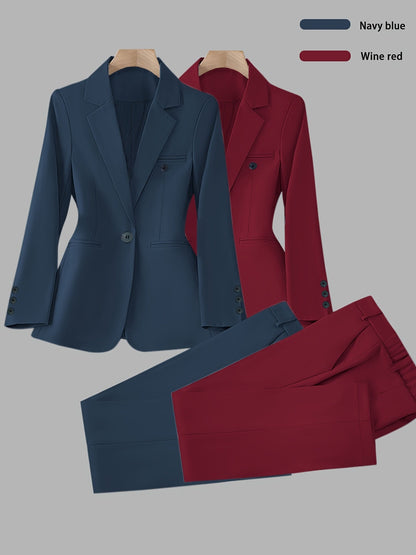 Women's Four-Piece Outfit Set - Matching Business Matching Look – Pink option – view 2
