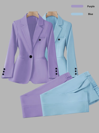 Women's Four-Piece Outfit Set - Matching Business Matching Look – Pink option – view 9