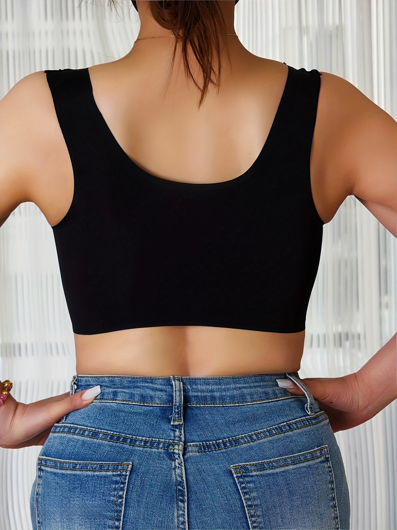 Women's Front-Closure Wireless Bra - 2-Pack Fixed Padding, Medium Support – view 2
