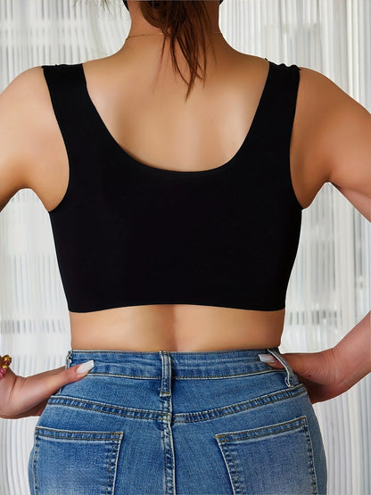 Women's Front-Closure Wireless Bra - 2-Pack Fixed Padding, Medium Support – view 2