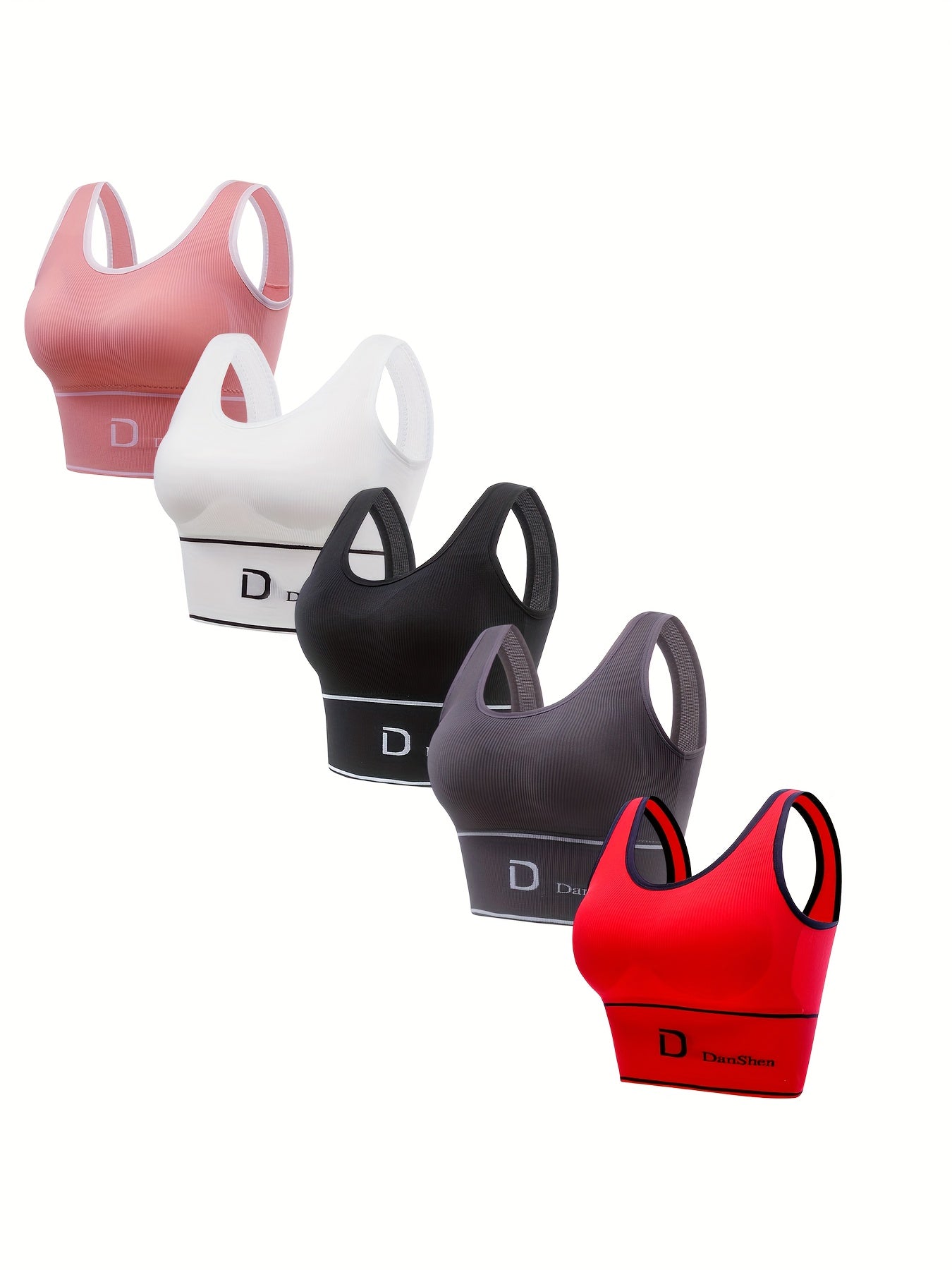 Women's Full-Coverage Sports Bra - 5-Pack Everyday Support – main product image