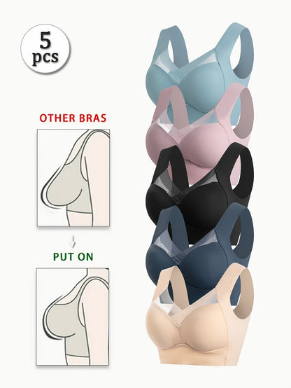 Women's Full-Coverage Sports Bra - 5-Pack Removable Pads, Everyday Support – view 10
