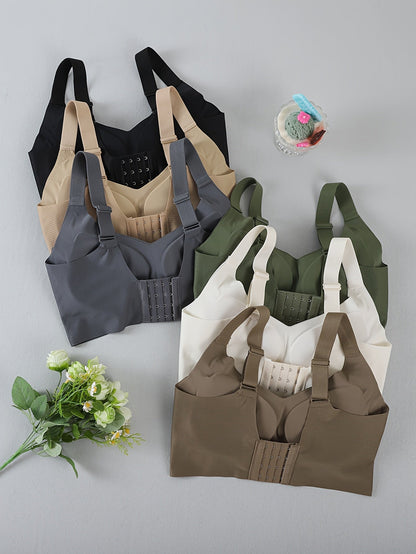 Women's Full-Coverage Sports Bra - 6-Pack Fixed Padding, Medium Support detail view