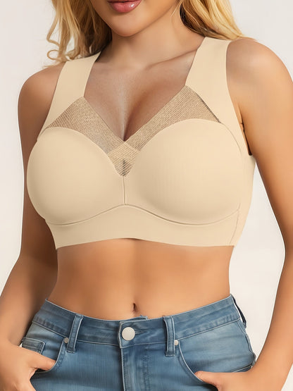 Women's Full-Coverage Sports Bra - Fixed Padding, Medium Support detail view