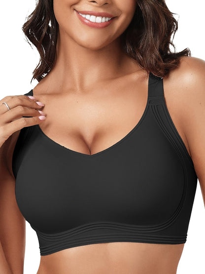Women's Full-Coverage Sports Bra - Seamless, Wireless – view 9