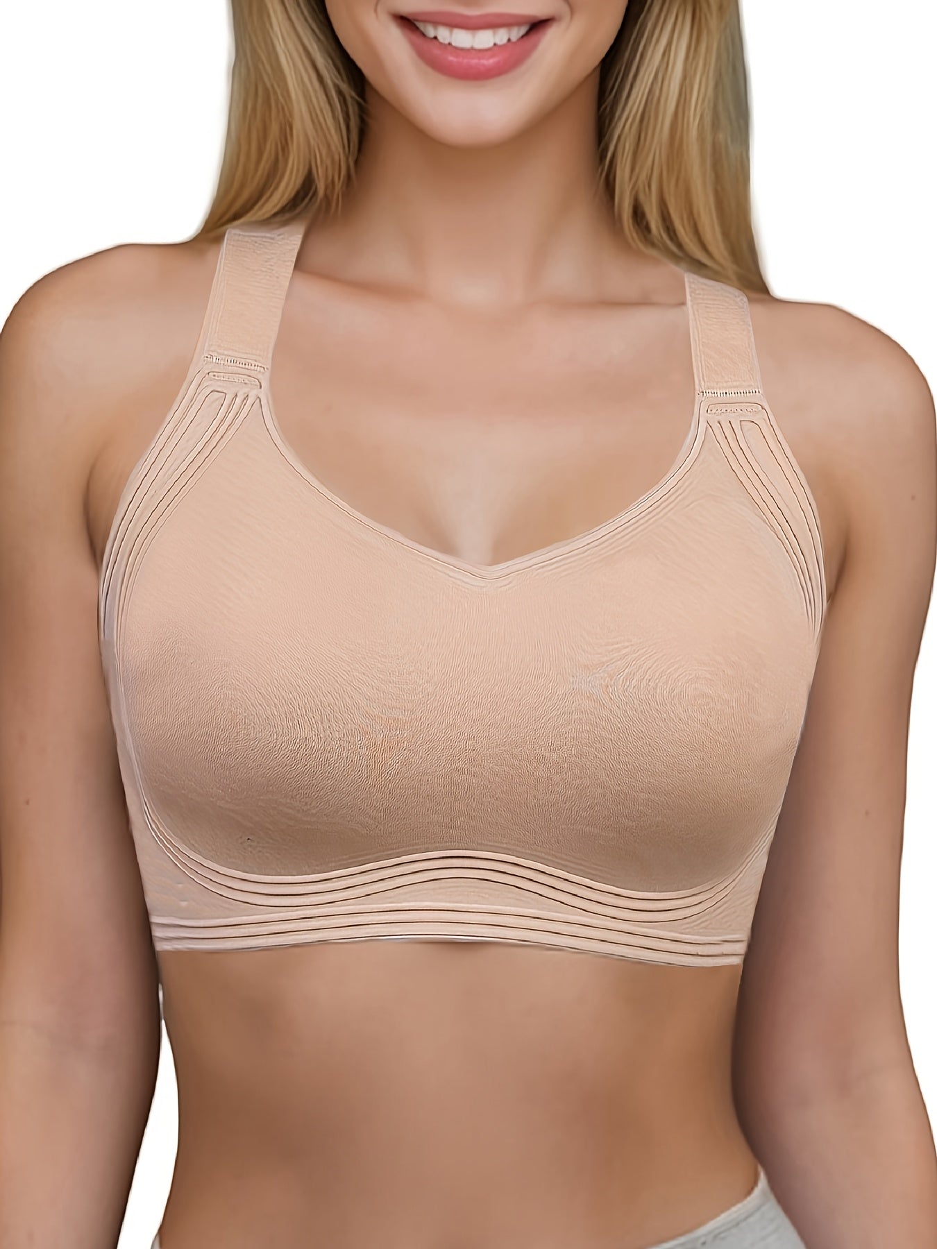 Women's Full-Coverage Sports Bra - Seamless, Wireless – view 13