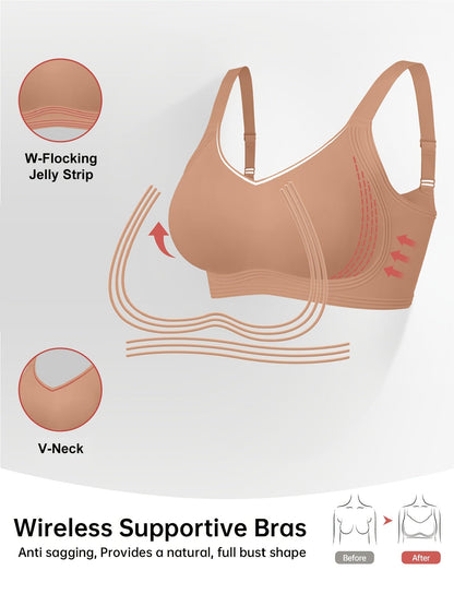 Women's Full-Coverage Sports Bra - Seamless, Wireless – view 15