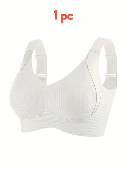 Women's Full-Coverage Wireless Bra - Everyday Support – Black option – view 4