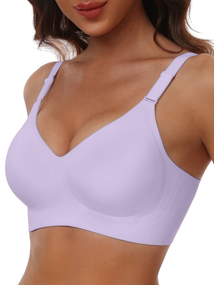 Women's Full-Coverage Wireless Bra - Fixed Padding, High Support – White option – view 6