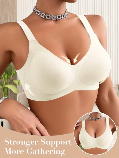 Women's Full-Coverage Wireless Bra - Fixed Padding, Medium Support – view 12