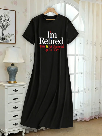 Women's Geometric Crew Neck Casual Dress - Short Sleeve detail view