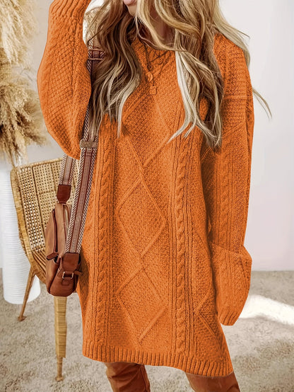 Women's Geometric Midi Knit Dress – view 3