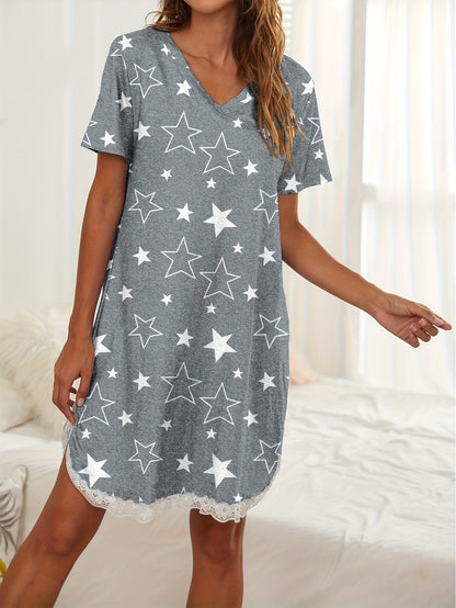 Women's Geometric V-Neck Casual Dress – view 4