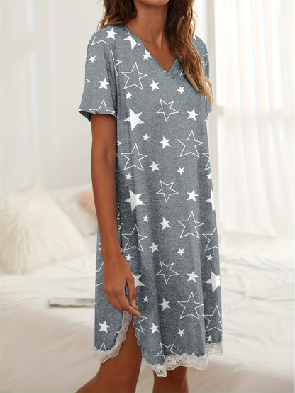 Women's Geometric V-Neck Casual Dress – view 5