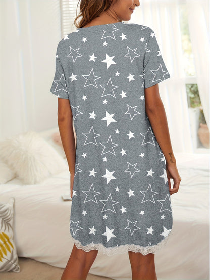 Women's Geometric V-Neck Casual Dress – view 6