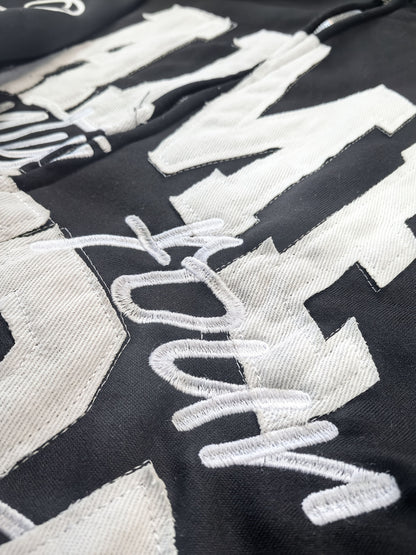 Women's Gothic Lettering Hoodie - Harajuku Streetwear Print detail view
