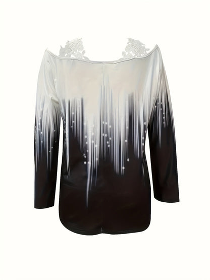 Women's Gradient Print T-Shirt - Regular Fit detail view