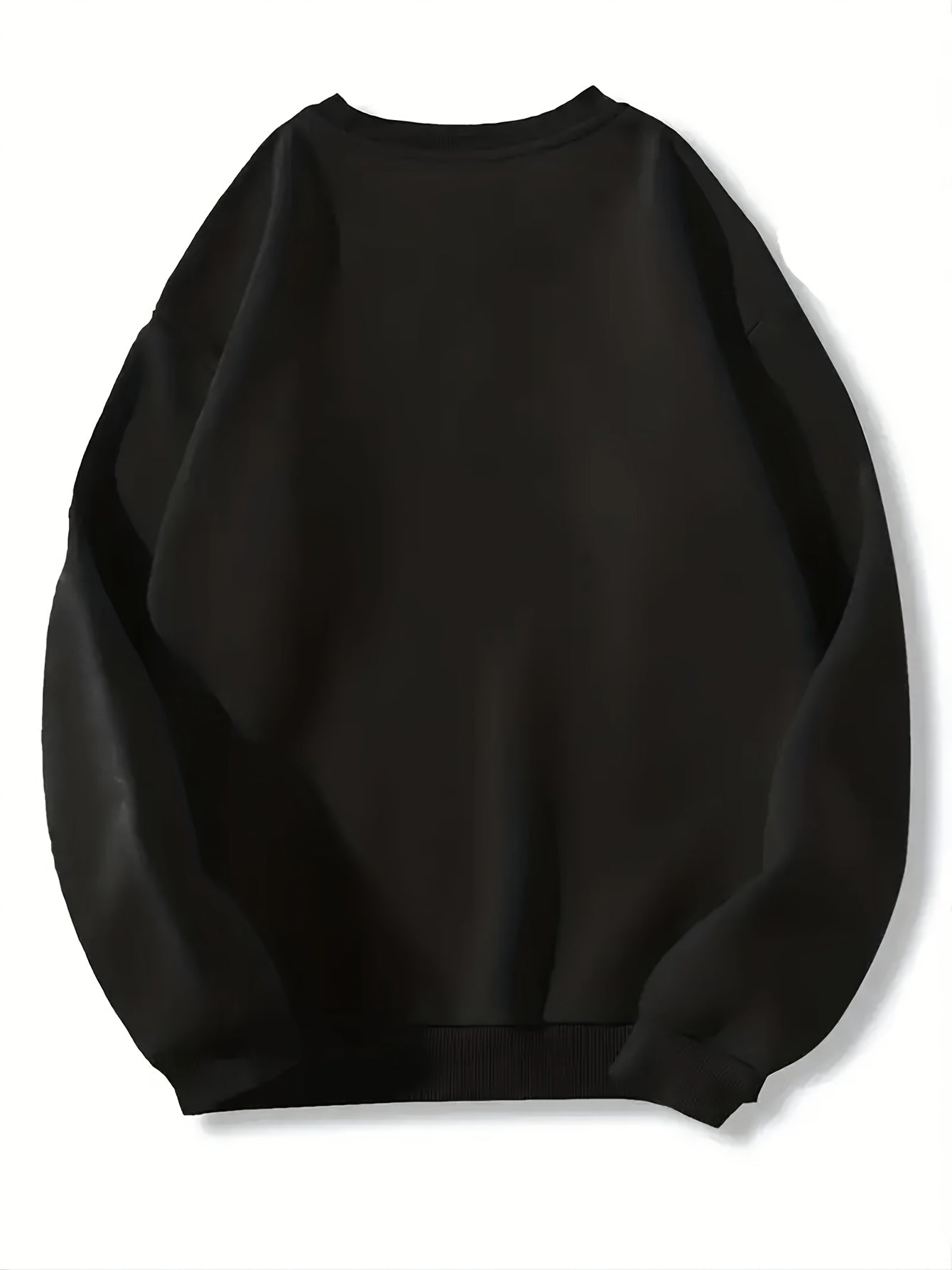 Women's Graphic Crewneck Sweatshirt - Regular Fit Crew Neck – Black / White detail view