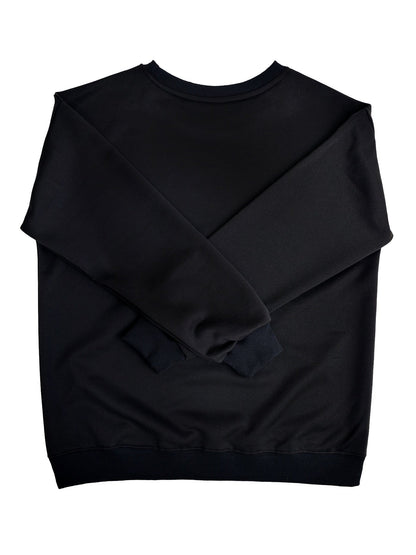 Women's Graphic Crewneck Sweatshirt - Regular Fit Crew Neck – Black / White detail view