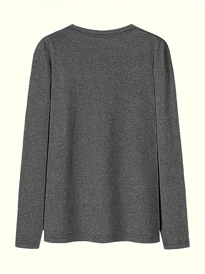 Women's Graphic Crewneck Sweatshirt - Regular Fit Crew Neck – Dark Gray / Pink detail view