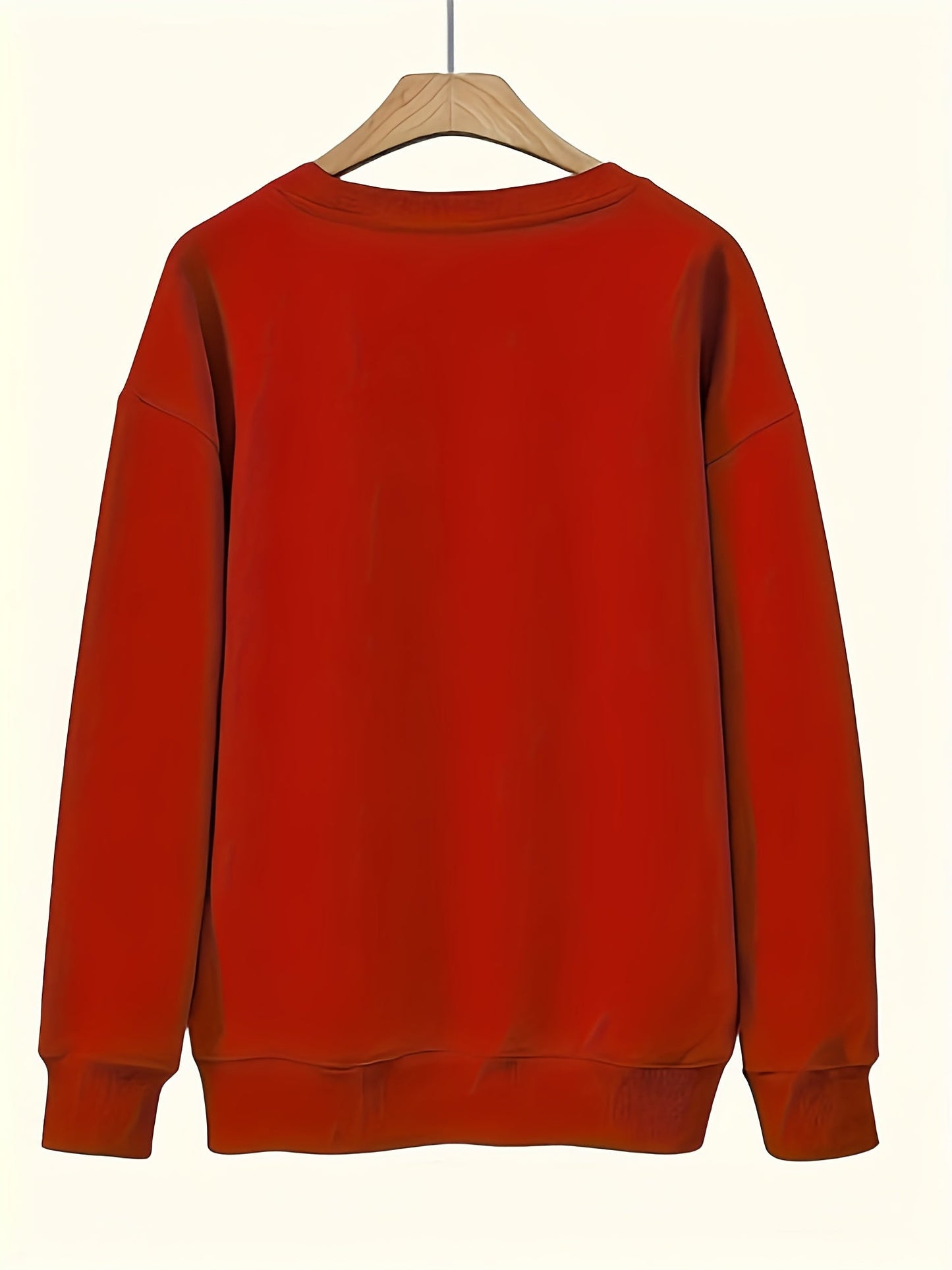 Women's Graphic Crewneck Sweatshirt - Regular Fit Crew Neck – Green / Apricot detail view