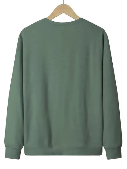 Women's Graphic Crewneck Sweatshirt - Regular Fit Crew Neck – Green / Apricot detail view