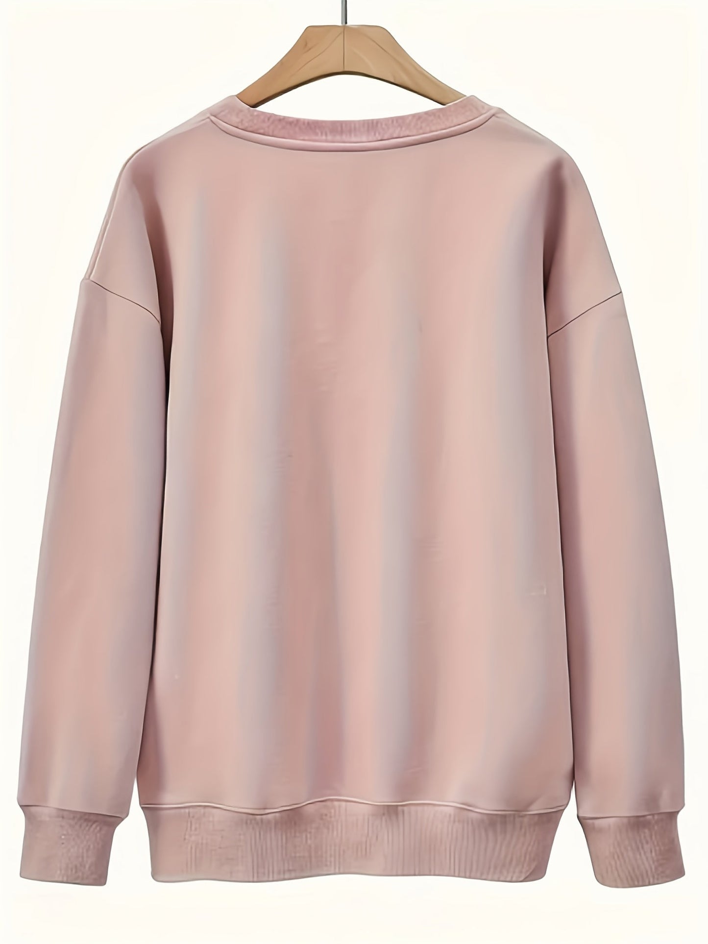 Women's Graphic Crewneck Sweatshirt - Regular Fit Crew Neck – Green / Apricot detail view