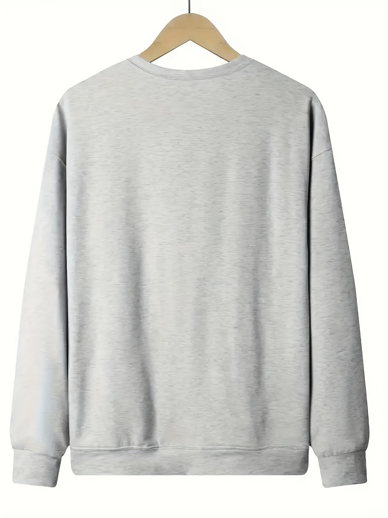 Women's Graphic Crewneck Sweatshirt - Regular Fit Crew Neck – Grey detail view