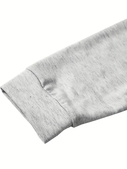 Women's Graphic Crewneck Sweatshirt - Regular Fit Crew Neck – Grey detail view