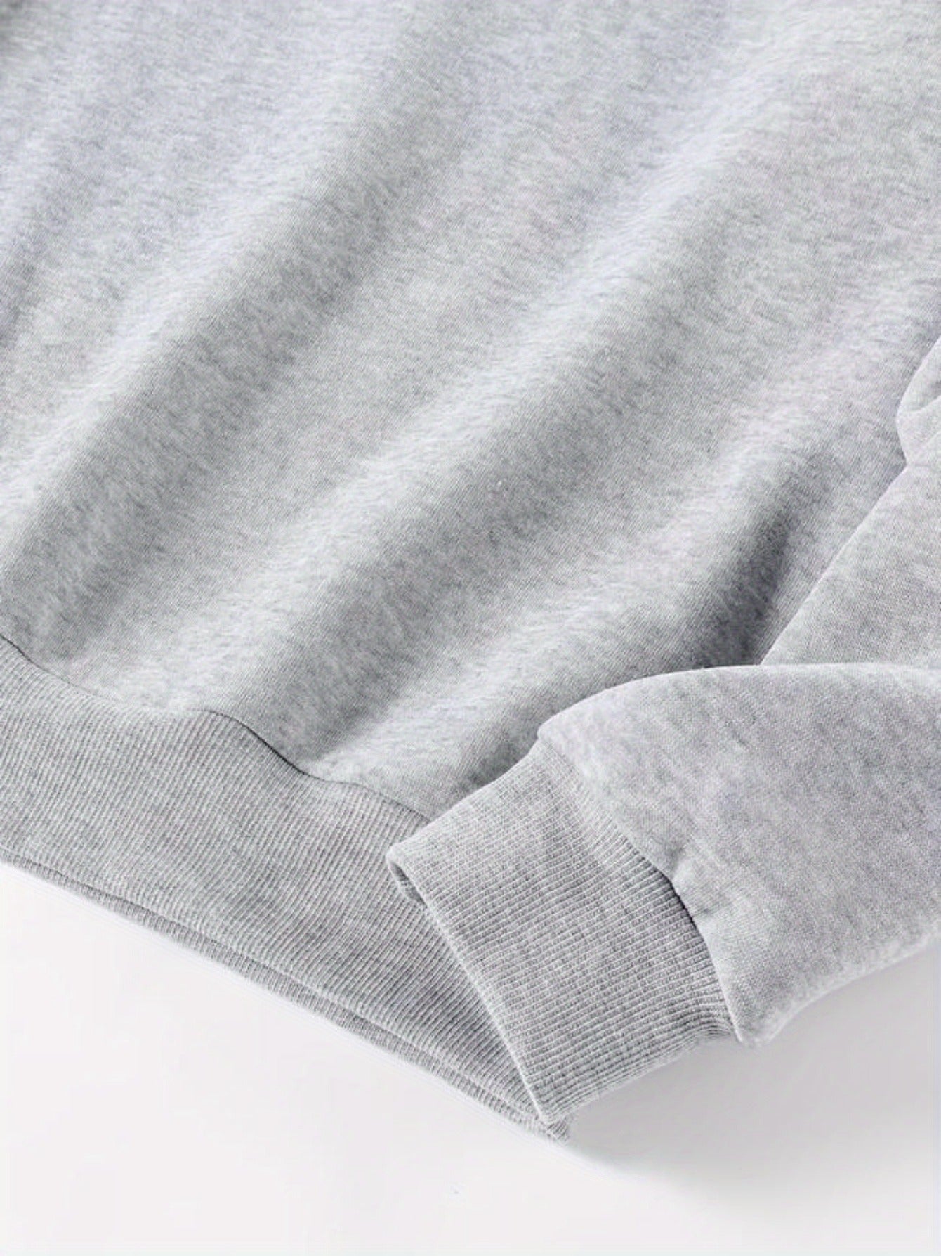 Women's Graphic Crewneck Sweatshirt - Regular Fit Crew Neck – Light Grey Graphic Design 99621 detail view