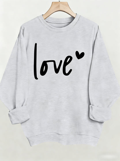 Women's Graphic Crewneck Sweatshirt - Regular Fit Crew Neck – (Red) / Apricot detail view